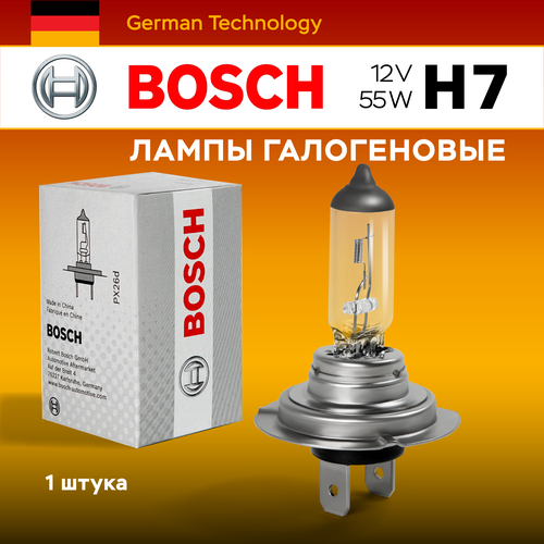 Bosch H7 Лампа автомобильная галогенная ECO 12V 55W для дальнего или ближнего света 1 шт. фото