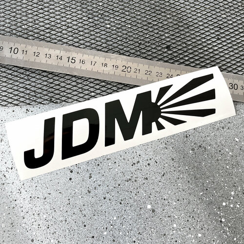 Стикер на стекло JDM logo черный 18x3.5см фото