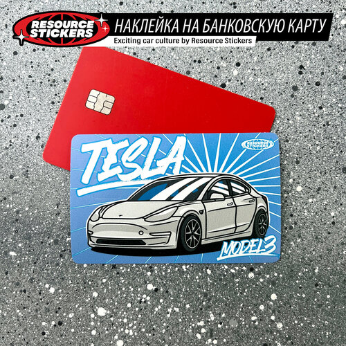 Наклейка на карту Tesla Model 3 / Resource Stickers фото