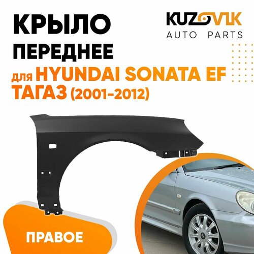 Крыло переднее металлическое правое для Хендай Соната ЕФ, Hyundai Sonata EF Тагаз (2001-2012) с отв под повторитель, новое заводское качество под покраску фото