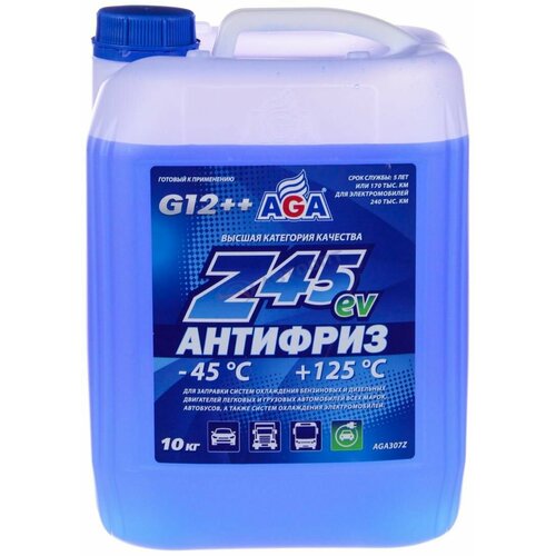 AGA AGA307Z Антифриз готовый к применению синий -45С 10 кг G-12++ AGA ANTIFREEZE AGA-Z45 PREMIX фото