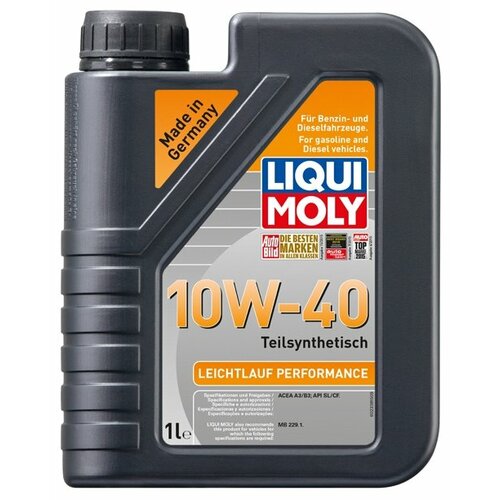 Синтетическое моторное масло LIQUI MOLY Leichtlauf Performance 10W-40, 1 л, 1 шт. фото