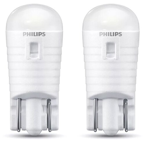 Лампа автомобильная светодиодная Philips Ultinon Pro3000 SI 11961U30CWB2 W5W 12V 0.6W T10/H4/W5W/W3W 6000K 2 шт. фото