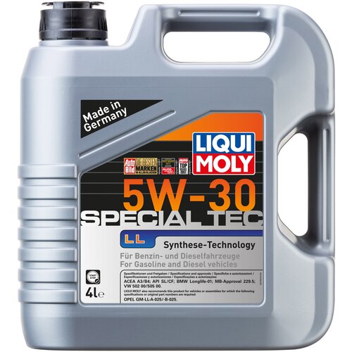 HC-синтетическое моторное масло LIQUI MOLY Special Tec LL 5W-30, 4 л, 1 шт. фото