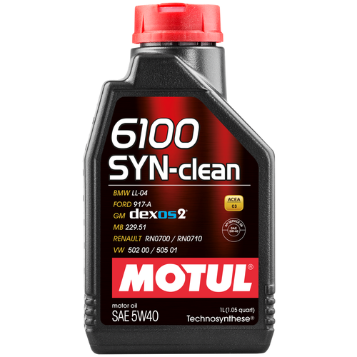 Полусинтетическое моторное масло Motul 6100 SYN-clean 5W40, 1 л, 1 шт. фото