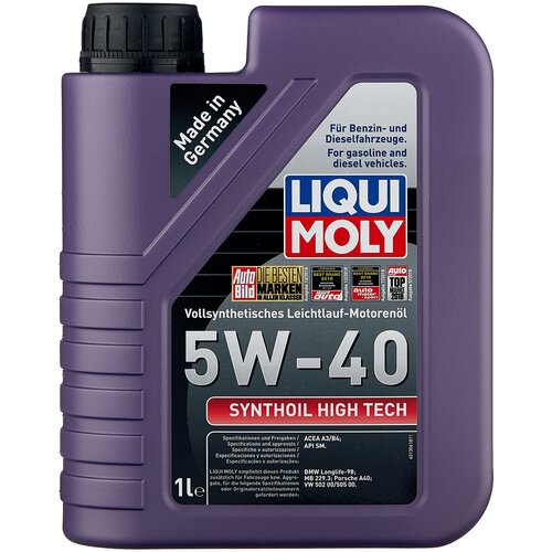 HC-синтетическое моторное масло LIQUI MOLY Synthoil High Tech 5W-40, 1 л фото