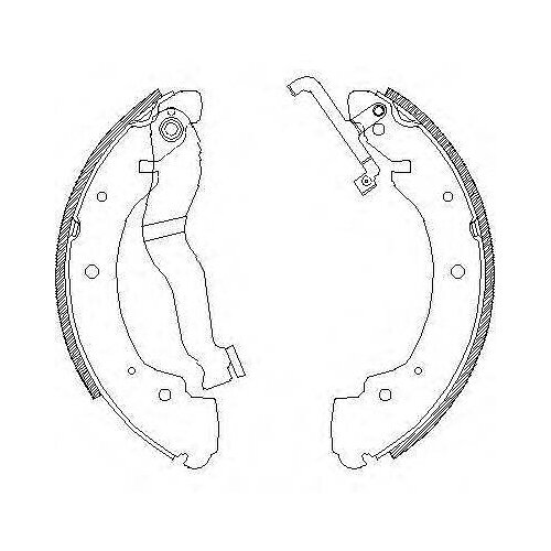 Барабанные тормозные колодки задние Stellox 413 100-SX для Volkswagen Transporter, Suzuki SX4, Volkswagen Multivan (4 шт.) фото