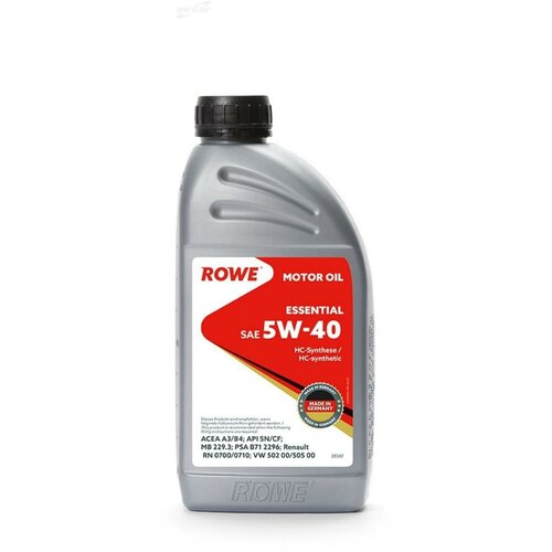 Полусинтетическое моторное масло ROWE ESSENTIAL SAE 5W-40, 1 л, 1 шт. фото