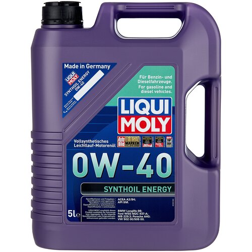 Минеральное моторное масло LIQUI MOLY Synthoil Energy 0W-40, 5 л фото