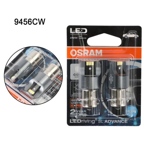 Лампа автомобильная OSRAM 9456CW 12V White LED P21W 2.5W BA15s фото