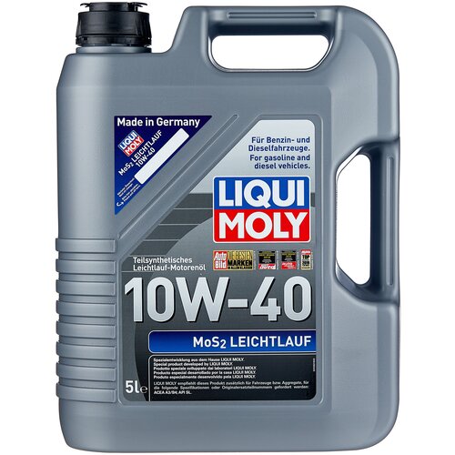 Полусинтетическое моторное масло LIQUI MOLY MoS2 Leichtlauf 10W-40, 5 л, 1 шт. фото