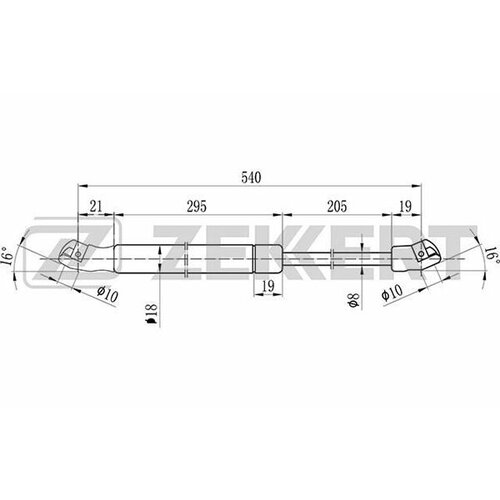 ZEKKERT GF1096 Амортизатор багажника Opel Zafira A 99- Zekkert фото