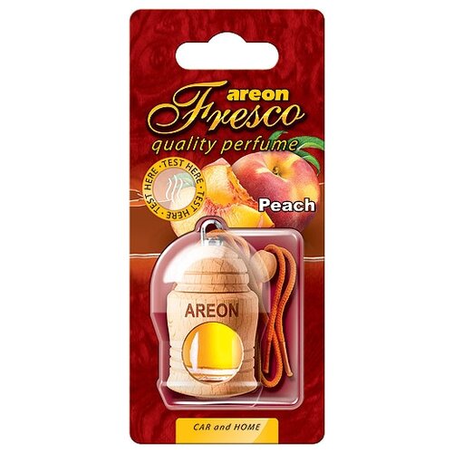 AREON Ароматизатор для автомобиля, Fresco 704-051-324 Peach 4 мл 38 г персик бежевый/прозрачный фото