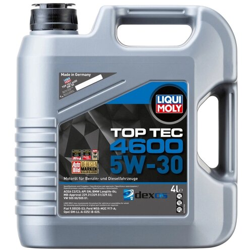 HC-синтетическое моторное масло LIQUI MOLY Top Tec 4600 5W-30, 4 л, 1 шт. фото