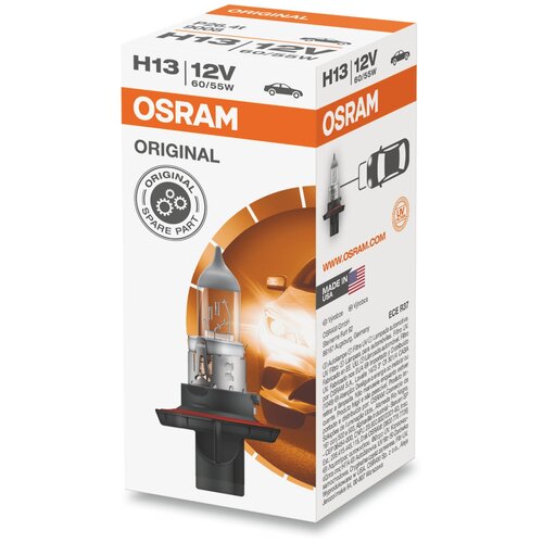 Лампа автомобильная галогенная OSRAM Original 64178 (9008) H13 12V 60/55W H13 3200K 1 шт. фото