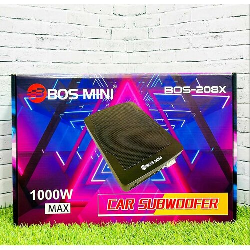 Сабвуфер компактный напольный со встроенным усилителем Bos mini 208X Bluetooth 8 дюйм 1000W/6см толщина фото