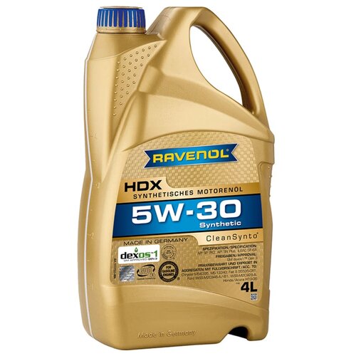 Синтетическое моторное масло RAVENOL HDX SAE 5W-30, 4 л, 1 шт. фото