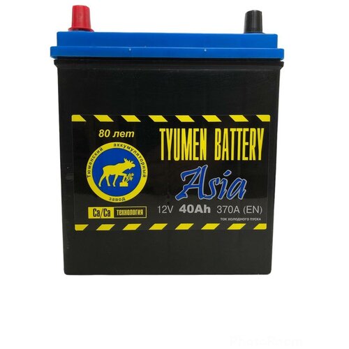 Аккумулятор автомобильный TYUMEN BATTERY ASIA 40 А/ч 370 А прямой пол. фото