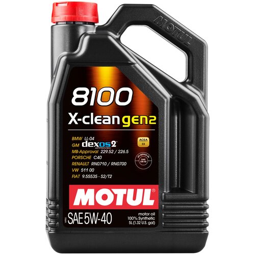 Синтетическое моторное масло Motul 8100 X-clean GEN2 5W-40, 5 л, 1 шт. фото